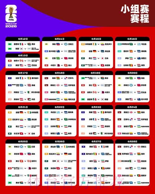 2026世界杯完整赛程高清版最新时间表在哪里看